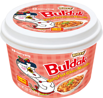 Buldak Wide Glass Noodle Rose - US 6065